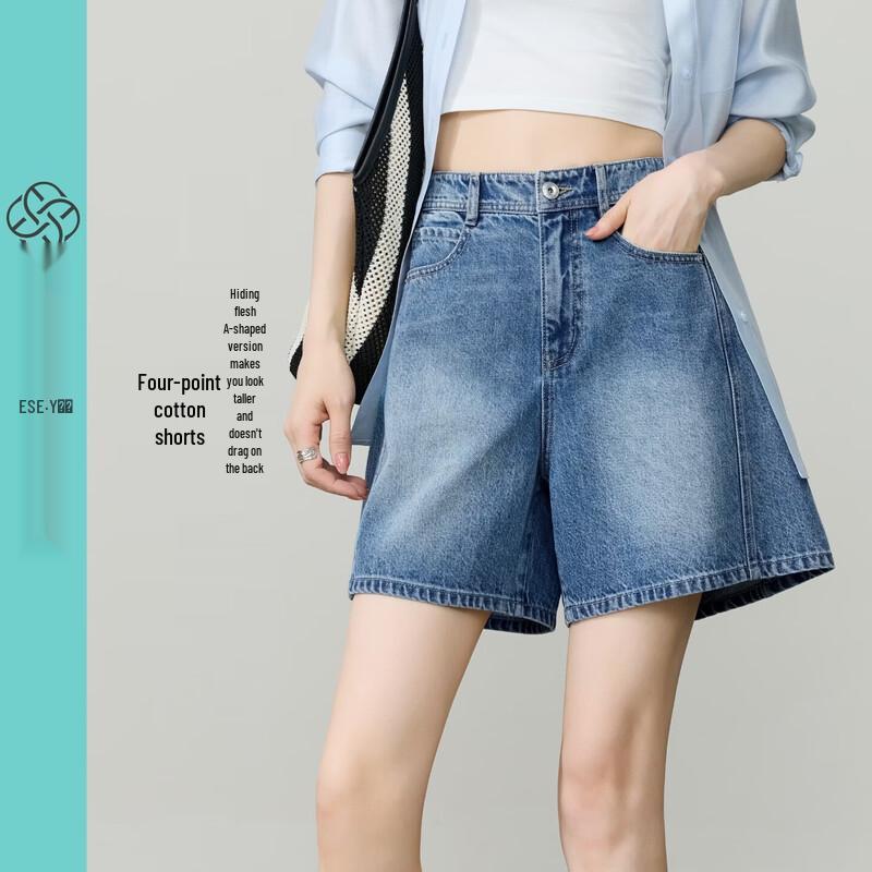 Esey Women s Retro A-line Denim Shorts 27