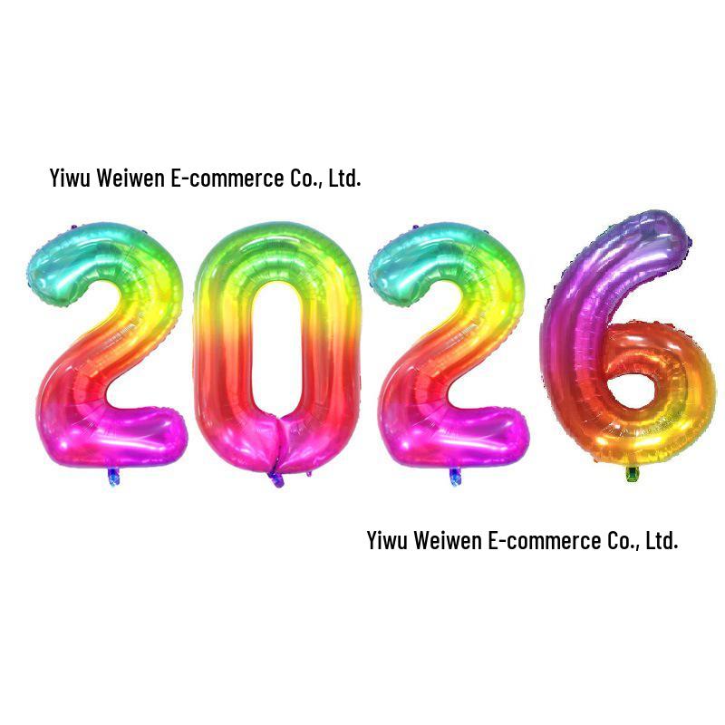 2026 Happy New Year Foil Balloons - 32/16 inch Party Decor