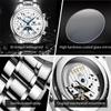 OLEVS Top Brand Sports Men Mechanical Wristwatch Moon Phase Waterproof Automatic Watch New Stainless Steel Watches Men 6667