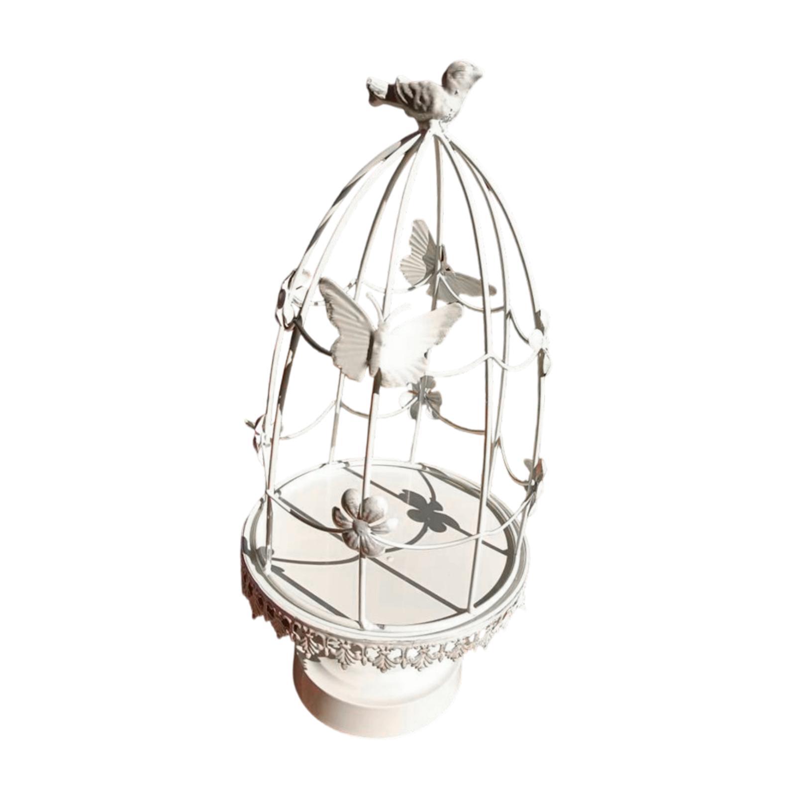 

Birdcage Candle Holder Tealight Holder Decoration Club Rack Candle Stand for Dining Room Home Farmhouse Party Kitchen Counter белый