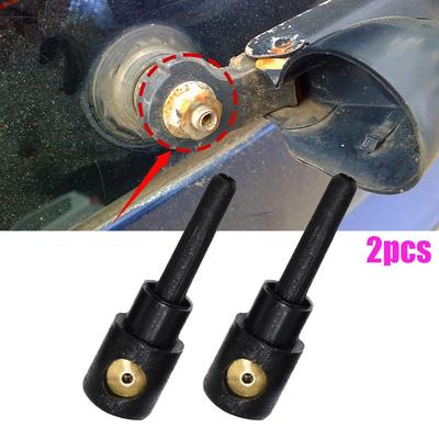 2Pcs Car Rear Windscreen Wiper Nozzle Washer Jet For Volkswagen Golf Mk5 2004 2005 2006 2007 2008 2009 3B9955985A Black New