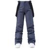 Unisex Slim Fit Double Board Ski Pants - Warm, Thickened Bib Design