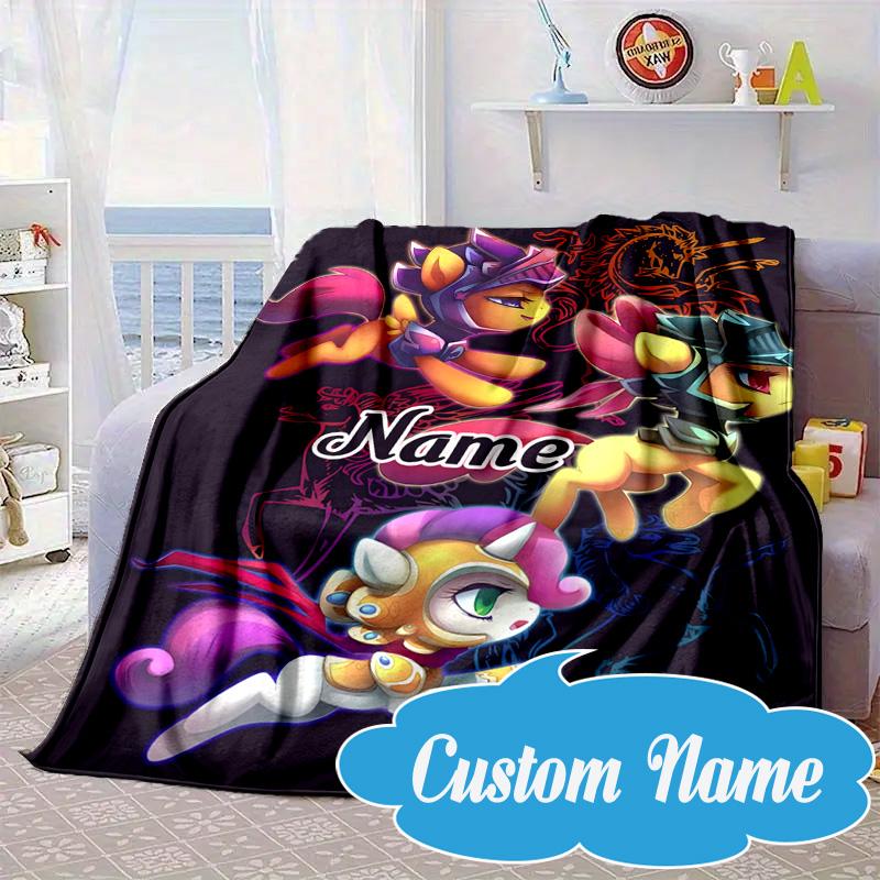Custom Name Purple Unicorn Friendship Blanket bed sofa Blanket Flannel Blanket for Camping, Hiking, Picnic Essentials,gift for Fan family