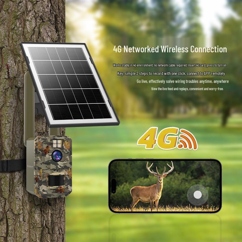 4G Solar-Powered Hunting Camera with HD Infrared Night Vision