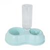 Automatic Pet Water Bottle With Dual Bowl Design Portable Dog Cat Feeding Dispenser With Measuring Cup KTY