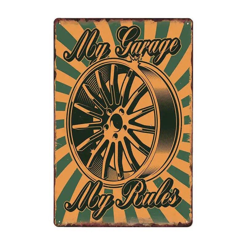 GARAGE FULL SERVICE Vintage Metal Signs Car Garage Retro Poster Bar Wall Decor Plaque Painting Art 20x30 CM