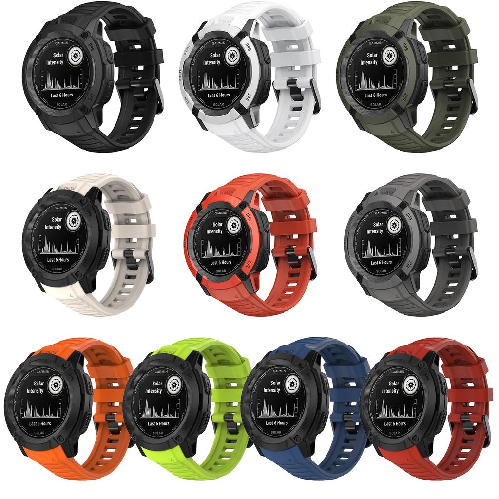 Paski do zegarków 26 mm dla Garmin Instinct 2X Solar - Silikonowy pasek w wersji taktycznej Akcesoria zamienne do paska zegarka