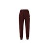 Club Logo Embroidery Pattern Solid Color Elastic Waist Mid Rise Knit Casual Pants Men Pants Burgundy FQ4331-652
