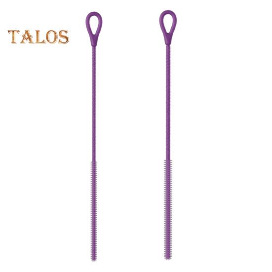 2-teiliges Silikon-Strohhalmbürsten-Set, Tiefenreinigungskraft, lebensmittelechte Milchtee-Fleckenentfernerbürste, rutschfester Griff, Strohhalm-Reinigungswerkzeug