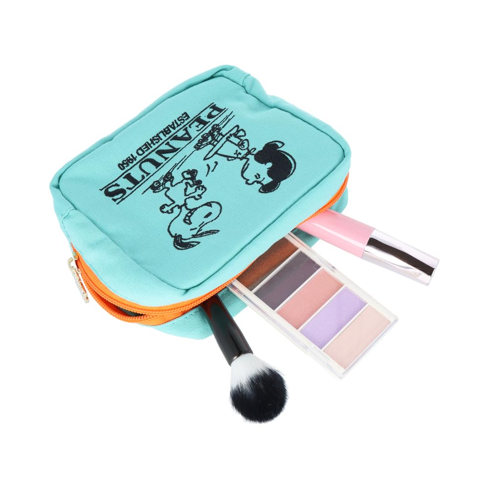 Sunstar Stationery Snoopy Pouch Square PEANUTS 75th Anniversary Light Blue S2333910