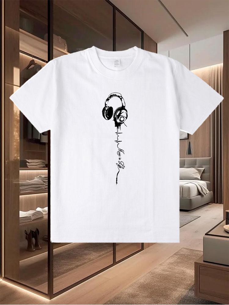 Pure Cotton 2025 New Men's T - Shirts  Fashionable and Relaxed Summer Tops