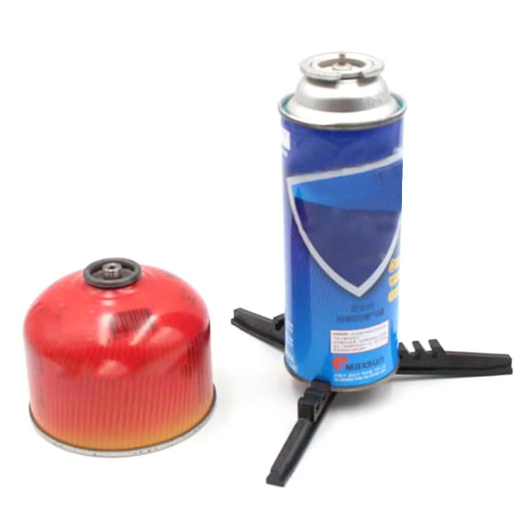 Folding Fuel Can Canister Stand Tripod Foldable Fuel Can Stabilizer Portable Compact Butane Gas Tank Bracket for Camping Stoves