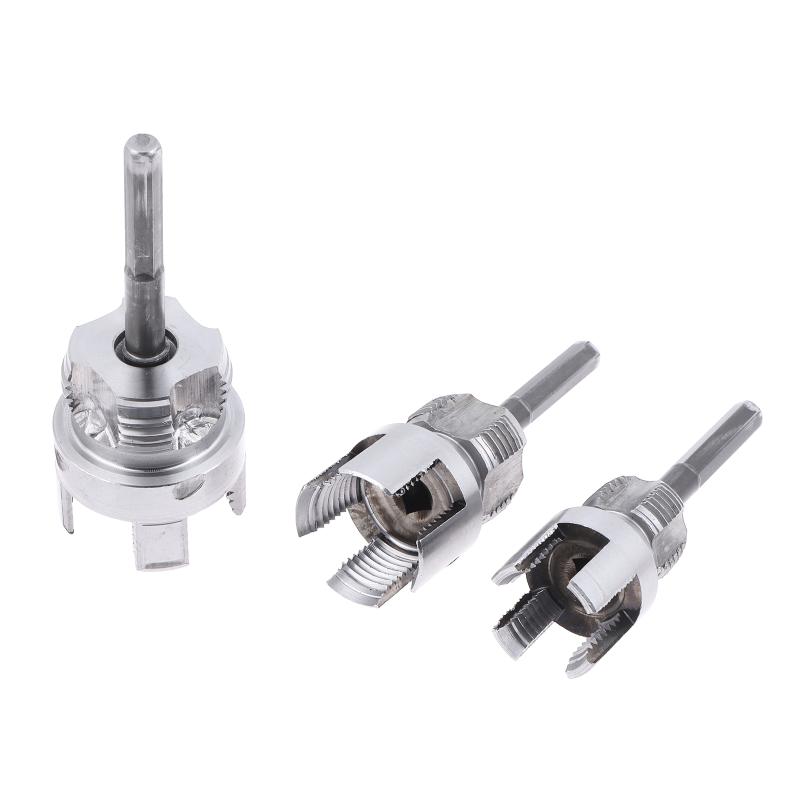 3Pcs Heavy-Duty Pvc/Plastic Pipe Threading Tool Kit 1/2" 3/4" 1" Male & Female Threads For Pvc Ppr Mpp Pipes