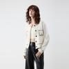 ELLE French Style Color Block Casual Loose Long Sleeve Cardigan Sweater Women Outerwear EZ51937
