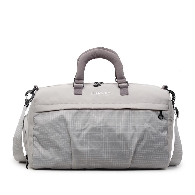 

Дорожная сумка большой вместимости, отделение для обуви, женская легкая сумка через плечо, спортивная фитнес-сумка для хранения, дорожная сумка, отделение для сухих и влажных вещей серый