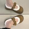 Mode Flauschige Damen Flats Plateau Hausschuhe Schleife Wildleder Mode Winterschuhe Bequeme Lässige Slingback Schuhe 2025 Neu Zapatillas Mujer