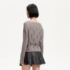Veromoda Women's Beaded Hollow-Out Two-Piece Knitted Top