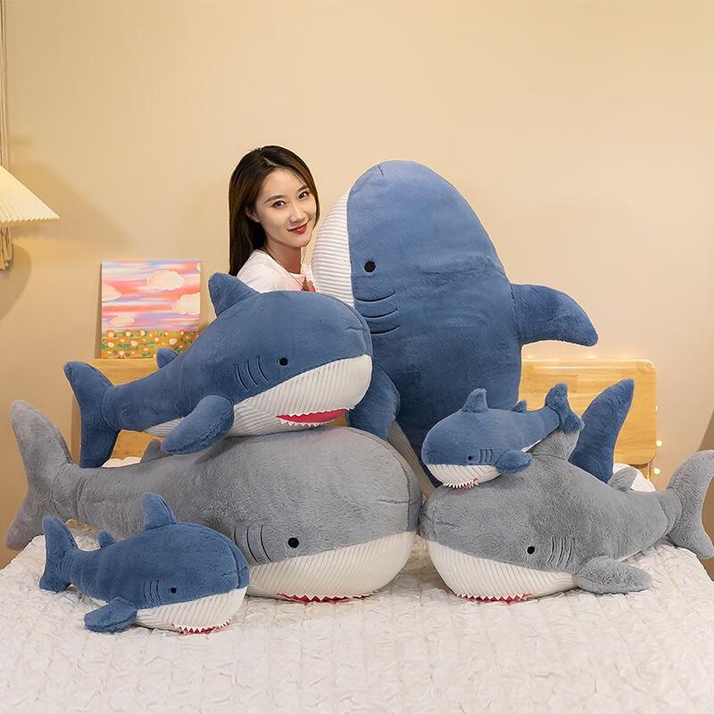 Rabbit Fur Shark Plush Toy Pillow