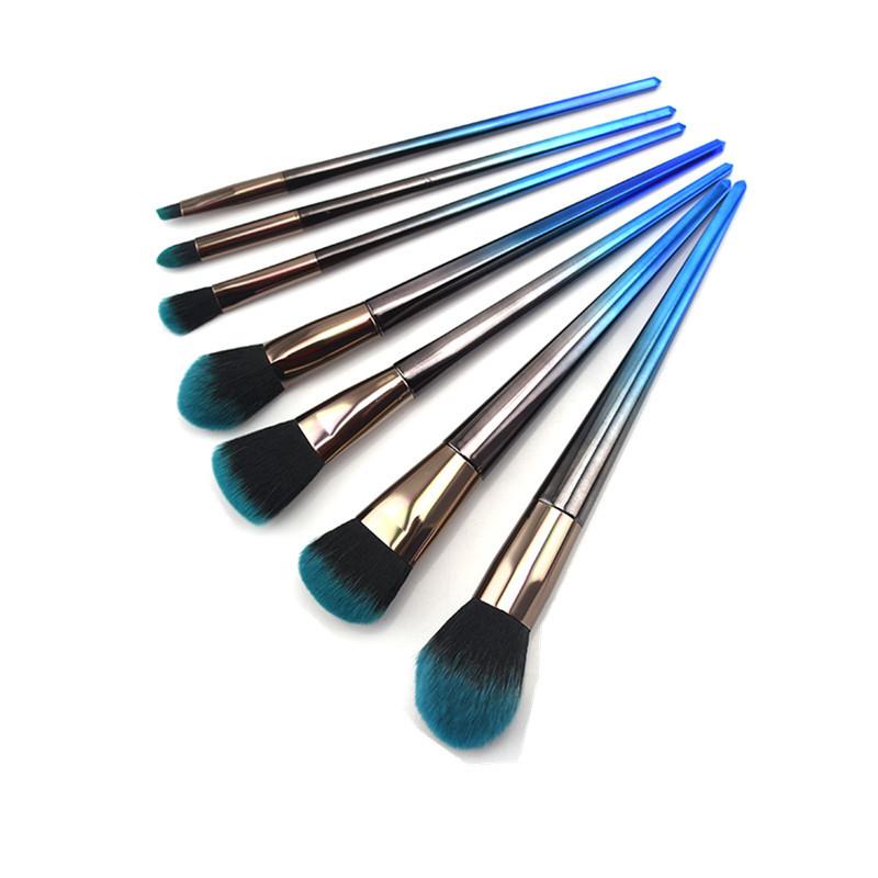 7Pcs/set High-grade Nylon Bristles Makeup Brush Diamond-shaped Handle Brush Set Eyeshadow Brush Cosmetic Tools