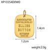 CARLIDANA Gold Plated Jewelry Laser Engraved Logo Tags Pendant Jewellery Oval Stainless Steel DIY Name Round Coin Disc Charm