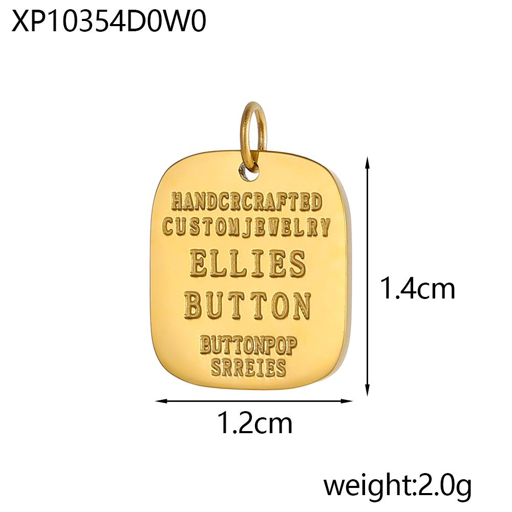 CARLIDANA Gold Plated Jewelry Laser Engraved Logo Tags Pendant Jewellery Oval Stainless Steel DIY Name Round Coin Disc Charm