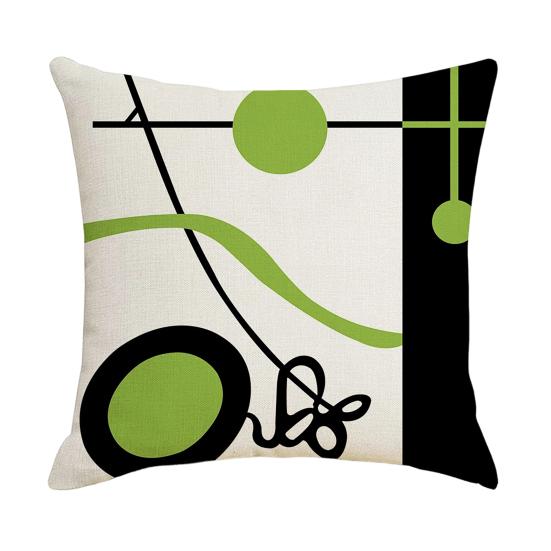 Geometric Cushion Cover, Modern Abstract Throw Pillow Cover, Decorative 18x18 Inch Washable Pillow Case for Sofa Couch Car Seat Decor