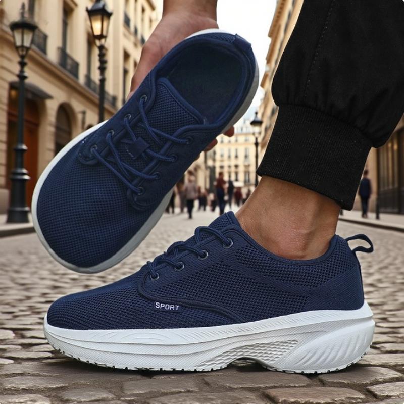 

Wide Toe Platform Men Shoes Breathable Mesh Knitted Soft Soled Running Shoesmultifunctional Fashionable Outdoor Sneakers for Men 36