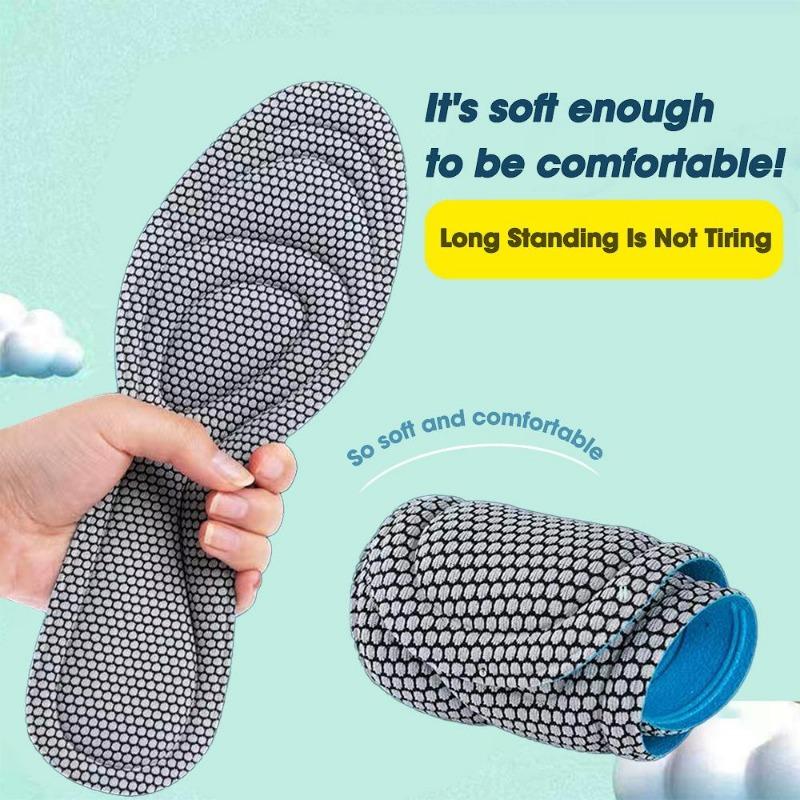 4/2Pcs Memory Foam Orthopedic Insoles for Shoes Antibacterial Deodorization Sweat Absorption Insert Sport Shoes Running Pads