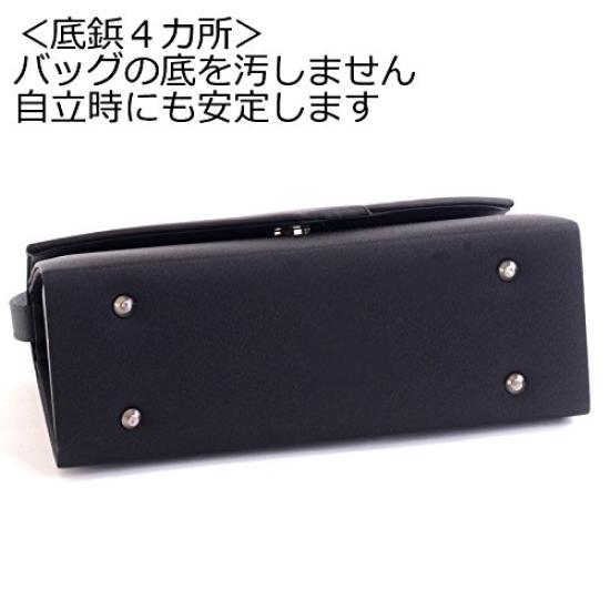 Aurora Black Formal Bag, Made In Japan, Water-Repellent, Satin-Lined, Perfect for Weddings, Funerals, and Other Formal Occasions, Black, F1