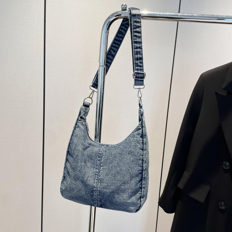 2025 autumn new design cloth material fabric oblique span bag new casual fashion simple small fresh shoulder bag