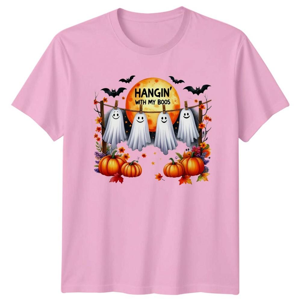 Funny Cute Hangin With My Boos TShirt Ghost Halloween Gift For Him And Her