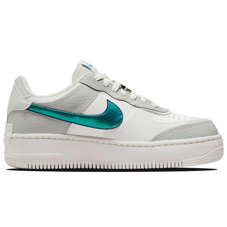 Nike Air Force 1 Shadow Bright Spruce Sneakers Donna Crema Summit-White Grigio-Nebbia DR7856-100
