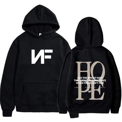 Hoodies de Moda Masculina e Feminina Outono/Inverno 2025 Rapper Nf Hope Tour Harajuku Manga Longa Oversized Quente
