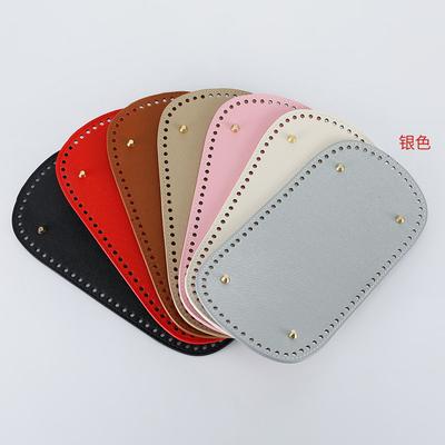 1PC PU Leather Bag Accessories Purse Base Hand-Woven Oval DIY Tote Bag Bottom