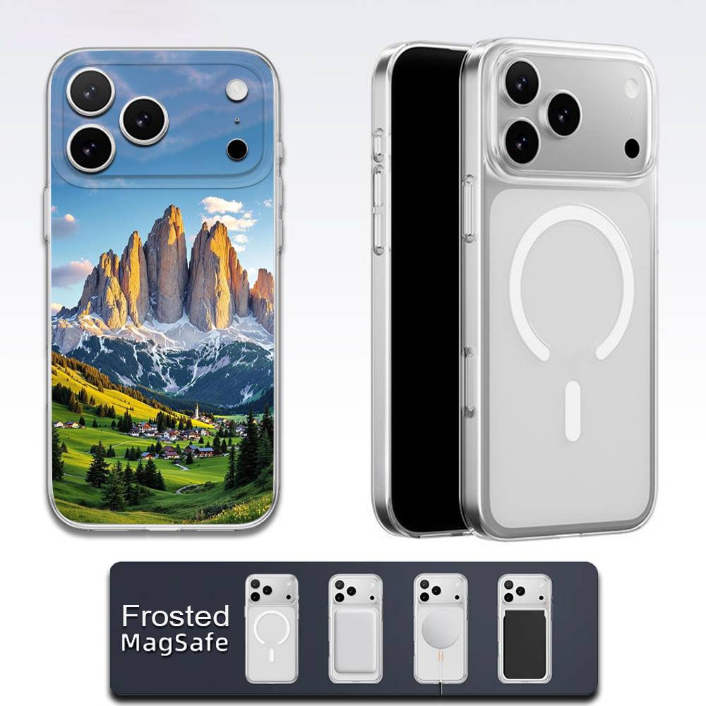 Swiss Alps Scenery Travel Phone Case For iPhone 17,16,15,14,13,12,11,Pro,Max,Plus,E,Air,Mini Magsafe Transparent