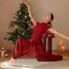 2025 Women's Red Chinese Style Yoga & Pilates Set - New Year Sports Vest & Fitness Top