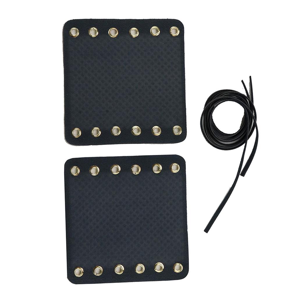 Motorcycles PU Leathers Handlebar Hand Grip Covers with Adjustable Strap Motorbike Handle Grip Pads Modification