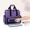 Portable Nails Polish Storage Case for Bottles with Double Layer Manicure Tools Organizers and Nail Dryer Compartment