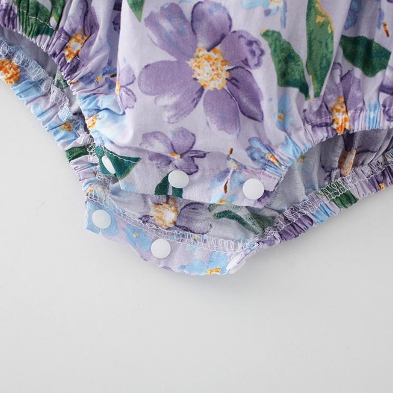 Autumn Newborn Infant Baby Girls Romper + Headband Long Sleeve Rompers Pure Cotton Kids Onepiece Fashion Floral Baby Clothing