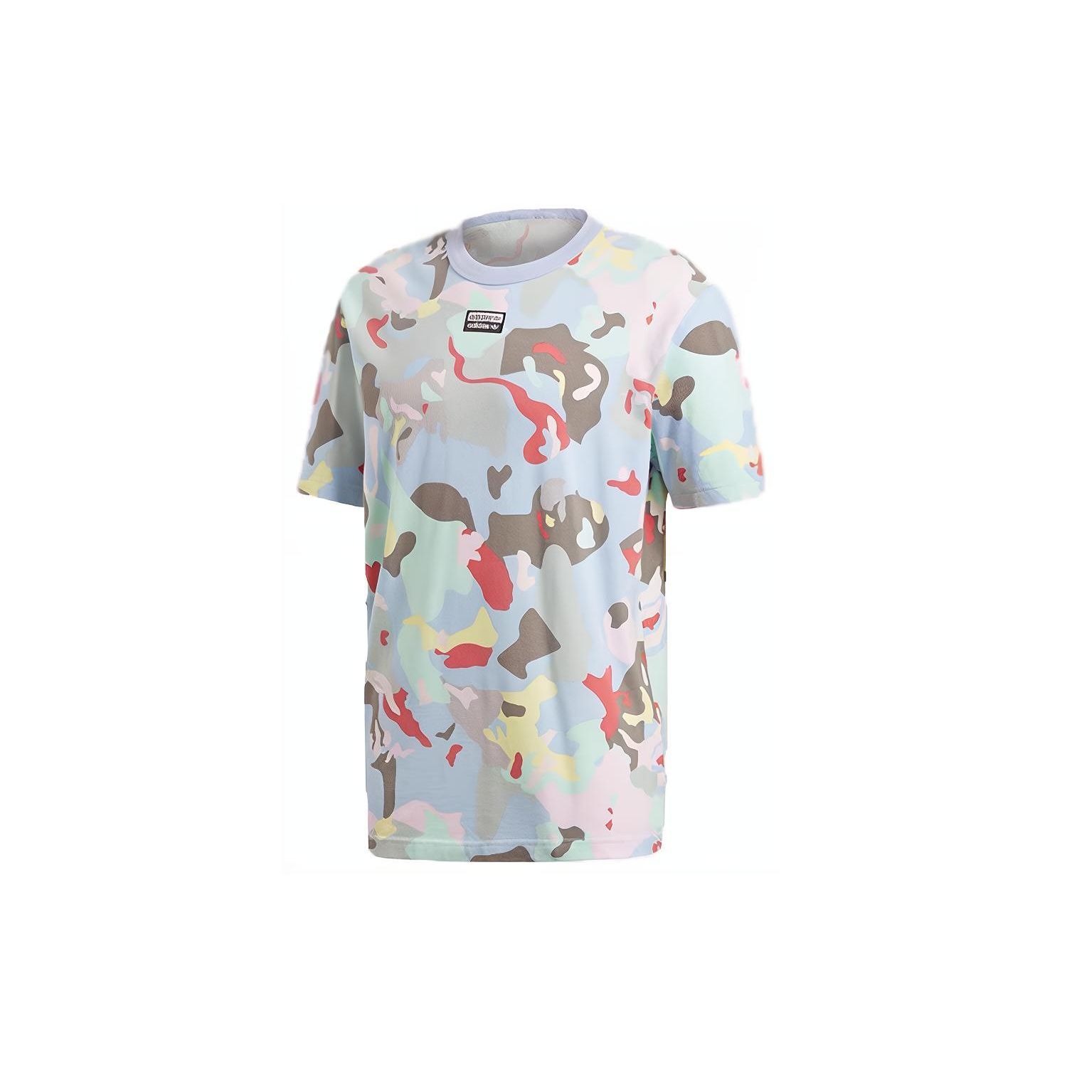 

Adidas Originals Trefoil Fs Grp Aop Футболка с мини-логотипом на груди и камуфляжным принтом Мужские топы белого цвета FM2217 M