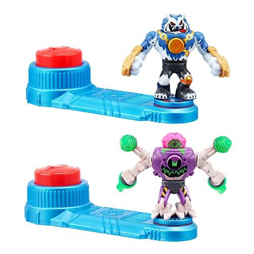Akedo - Ultimate Arcade Warriors Battle Giants Mini Battle Action Figure Ready, Fight, Split Strike - Drillborg V Alphawolf