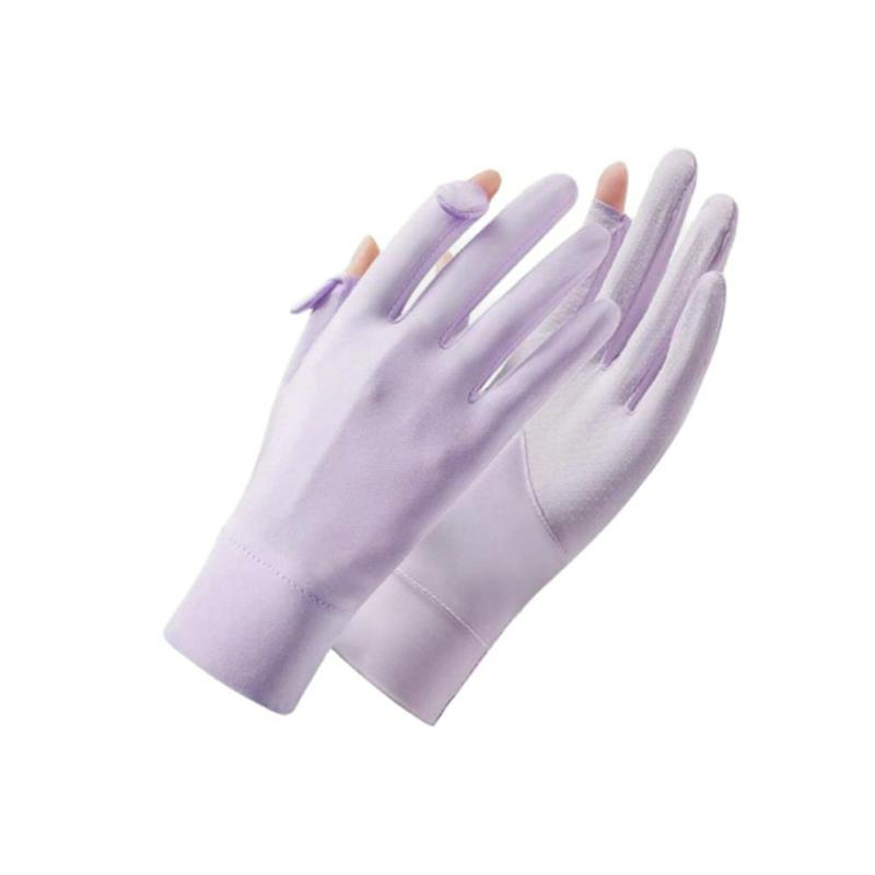 Prodyšné rukavice proti UV záření Dámské Protiskluzové Tenké Opalovací krém Letní Venkovní Cyklistika Řízení Rychleschnoucí Pratelné