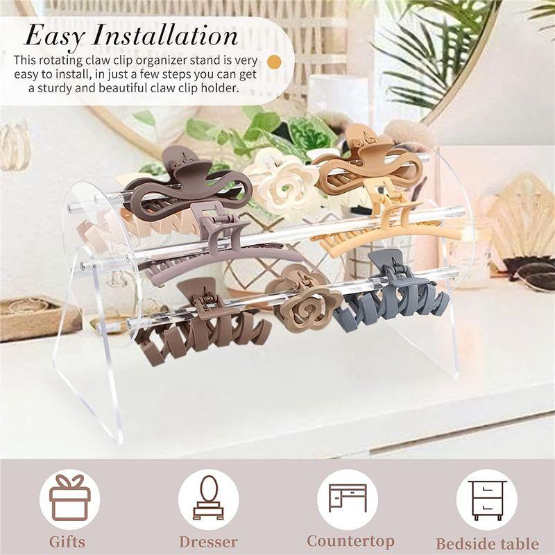 M-Modern-1 Pieces Acrylic Headband Display Stand Transparent Headbands Holder Organizer Hairband Storage Rack