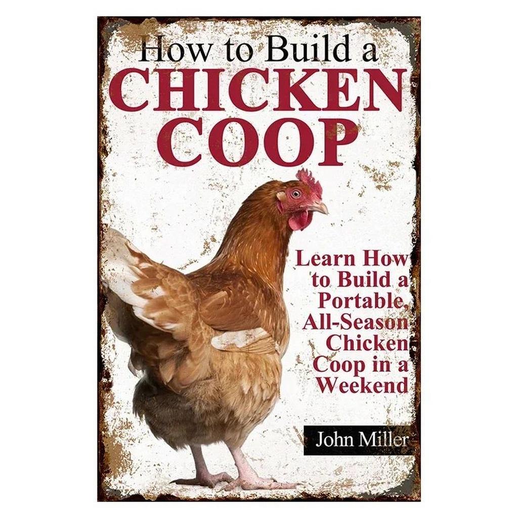 Antique Country Barnyard Rooster Chicken Metal Sign Retro Farm Wall Art For Farmhouse Kitchen Barn Cafe Wall Decoration