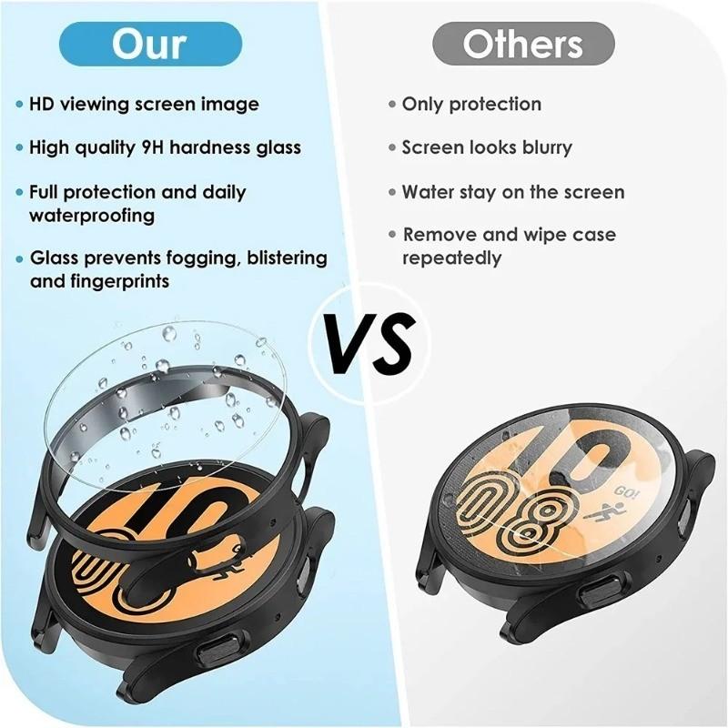 Case+Glass for Samsung Galaxy Watch 7 44mm 40mm Ultra 47mm Accessories Protective Case With Screen Protector Shell Cover