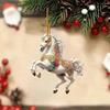 Horse Acrylic Pendant 2D Car Mirror Charm Fashionable Bag Keychain DIY Crafts Art Gift for Equestrian