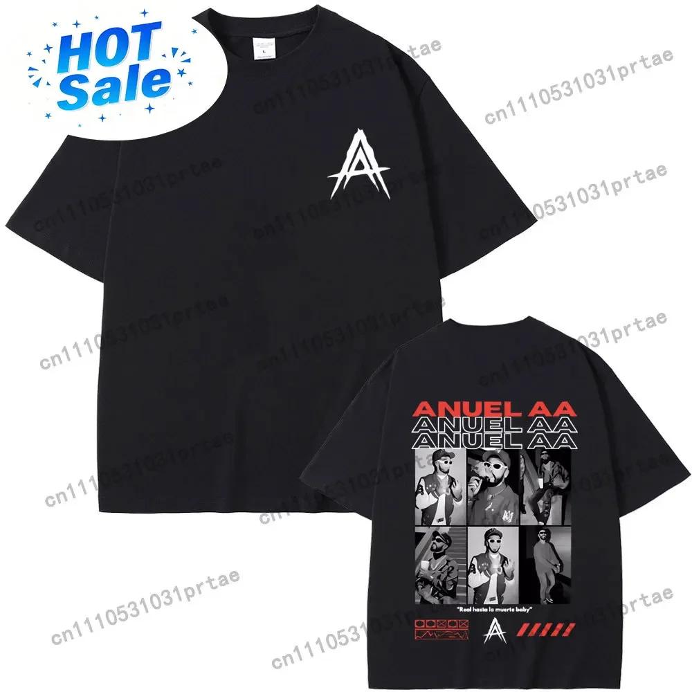 Rapper Anuel Aa Real Hasta La Muerte Baby Graphic Tshirt Unisexs Vintage Fashion Tshirt Unisex Wounisex Hip Hop Oversized Short Sleeve