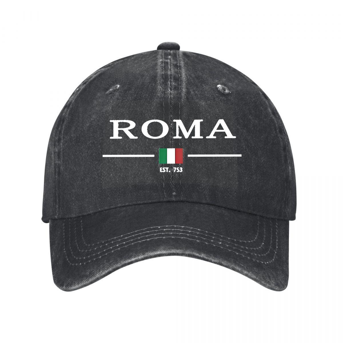 Замшевая бейсболка ROMA с итальянским флагом, стираная бейсболка Adjustable
