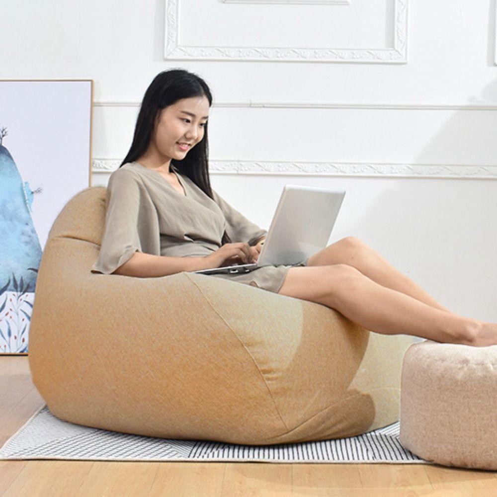 Removable Bean Bag Chair Sofa Cover Comfortable Puff Couch Cover Lazy Sofa Cover  Bedroom