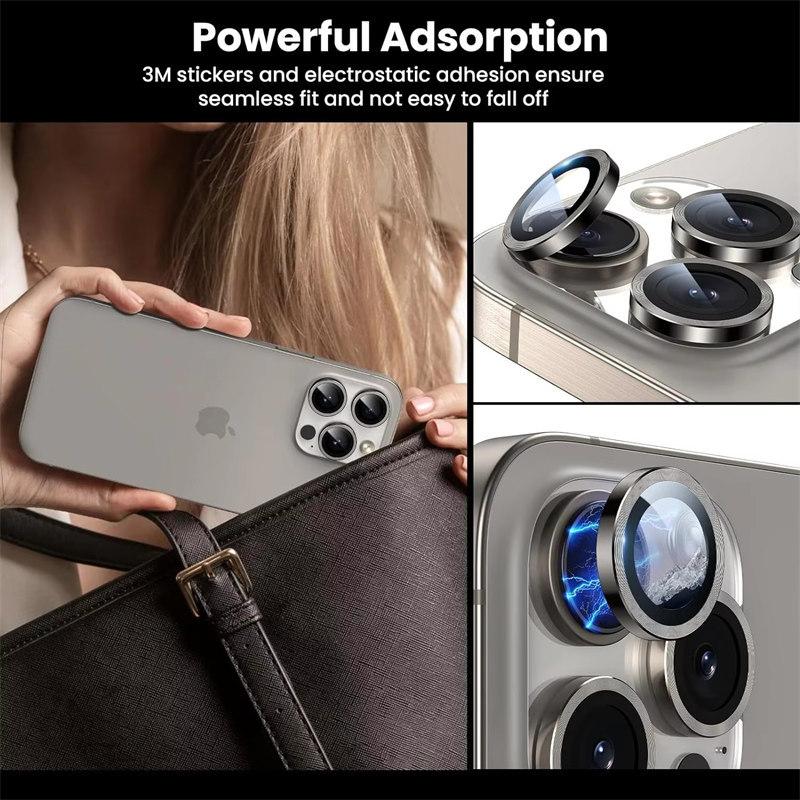 კამერის ლინზების დამცავი საფარი iPhone 16 15 Pro Max 14 Plus 13 Mini 12 11 15Pro 14Pro 13Pro დამცავი ყდა ტელეფონის აქსესუარები